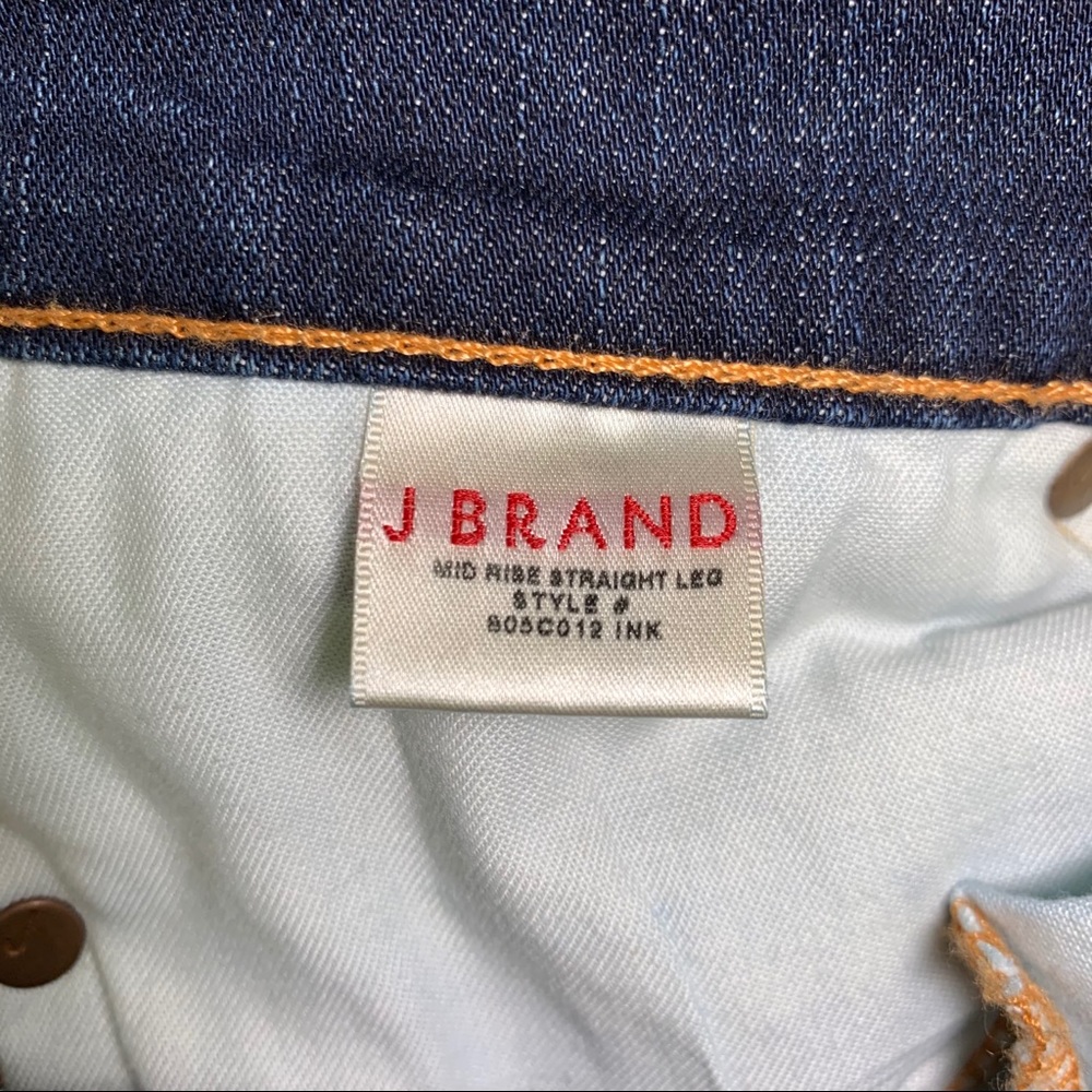 J Brand Women’s Mid Rise Straight Leg Dark Wash 28 - Picture 7 of 9